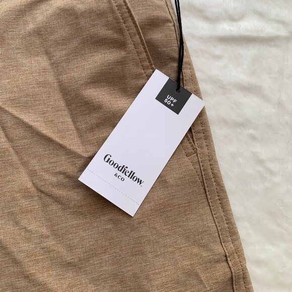 NEW Goodfellow W36 knaki hybrid swim shorts 9" inseam 4-way stretch - Picture 3 of 10